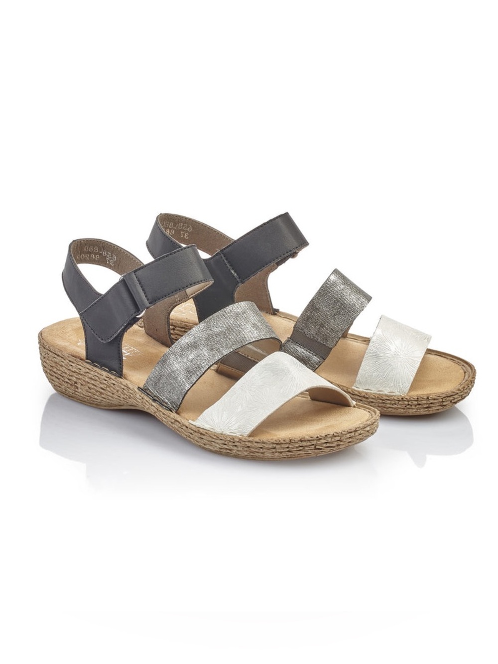 Rieker Antistress Metallic Gold Taupe Comfort Sandals Women's EU 40 US 8.5